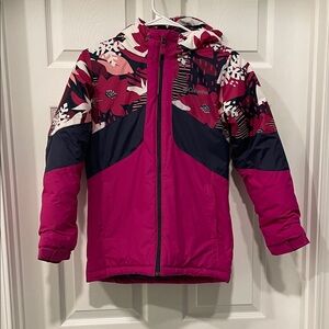 Columbia Kids' Vibrant Pink and Navy Puffer Jacket